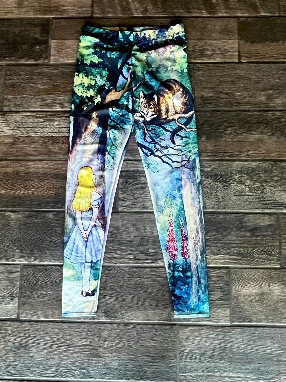 BlackMilk Alice in Wonderland themed Alice Cheshire Cat leggings M
